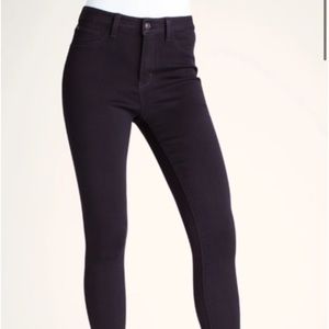 Black high-waisted stretchy jeans size 4